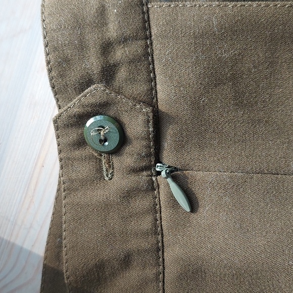 Skirt woll mix poly very nice material olive dark green - Picture 3 of 8